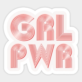 Grl pwr - Girl Power - Feminist,Women Empowerment - Upbeat, Lively Graphic Sticker